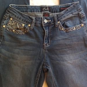 Earl Jeans slim boot cut Women's Sz. 4 Rhinestone